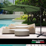 Milano Outdoor - Outdoor 3 Meter Hanging and Folding Umbrella - Green ABM-401035