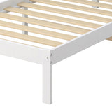 Levede Wooden Bed Frame Single Size Mattress Base Timber White BF1034-S-WH