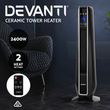 Devanti Electric Ceramic Tower Heater 2400W CTH-2400-BK