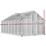 Greenfingers Greenhouse 4.2x2.5x1.95M Aluminium Polycarbonate Green House Garden Shed GH-ALU-C-422X250-AB