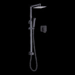 WELS 8" Rain Shower Head Set Square Dual Heads Faucet High Pressure With Mixer V63-827961