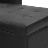 Sarantino Corner Sofa Bed Storage Chaise Couch Faux Leather Black SOFA-8175-PU-BK