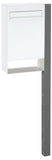 Sandleford Free Standing Letter Box Post Mount w/ Post & Key Lockable - White/Grey V563-MMB03