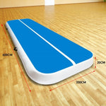 6m x 2m Air Track Gymnastics Mat Tumbling Exercise - Blue White IFM-0602-BUWH