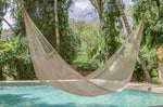 Mayan Legacy Jumbo Size Super Nylon Mexican Hammock in Cream Colour V97-SNJCREAM