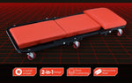 BULLET Folding Creeper Mechanics Stool Seat Trolley Garage Mechanic Workshop V219-ATOCRPBULA1RD