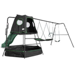 Lifespan Kids Pallas Play Tower with Metal Swing Set in Green Slide V420-LKSW-PAL2SW-GRN