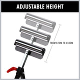 Foldable Roller Support Stand Adjustable Bench Holder 67-110cm Heavy Duty Steel V465-59155