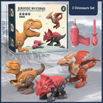 Disassemble Blocks Jurassic Dinosaurs Building Blocks Toys Battery Drill Tyrannosaurus Rex Wyvern V255-DINOSET-5