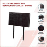 PU Leather Single Bed Headboard Bedhead - Brown V63-768075