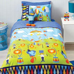 Cubby House Reversible Circus Fun Quilt Cover Set Double V442-LDE-QUILTCS-CIRCUSFUN-MULTI-DS