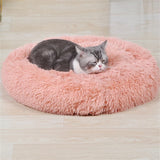 Pet Dog Bedding Warm Plush Round Comfortable Nest Comfy Sleeping kennel Pink Large 90cm V360-PTDB0000-PK-L