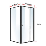 Semi Frameless Shower Screen x 195cm Side AS/NZS Glass V63-824591