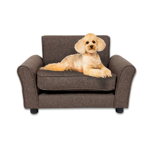Pet Basic Pet Chair Bed Stylish Luxurious Sturdy Washable Fabric Brown 65cm V293-258079