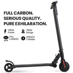 ALPHA Carbon Gen III 250W 10Ah Electric Scooter Suspension, for Adults or Teens, Black/Red V219-TRNESCALC4RA