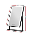 Embellir Makeup Mirror 25x30cm Hollywood Vanity with LED Light Rotation Black MM-STAND-2530LED-BK