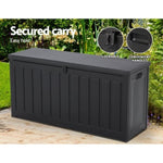 Gardeon Outdoor Storage Box 240L Container Lockable Garden Bench Tool Shed Black OSB-S240-ABK