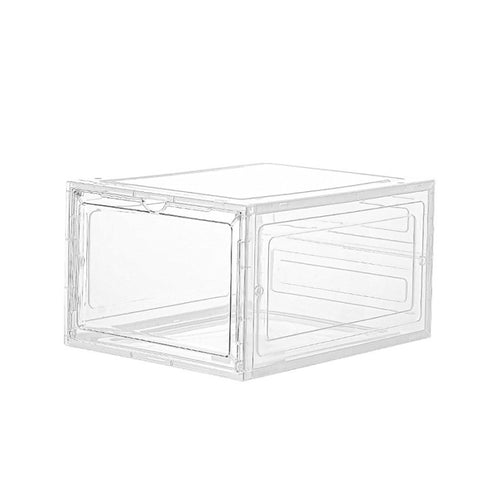 Sneaker Display Case Shoe Storage Organizer Box Stackable Plastic Clear Magnetic V63-839171