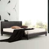 King PU Leather Bed Frame Black V63-761275