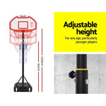 Everfit 2.1M Basketball Hoop Stand System Adjustable Portable Pro Kids White BAS-HOOP-210-L-WH