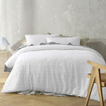 Big Sleep White Zig Zag Super Soft Tufted Quilt Cover Set Queen V442-HIN-QUILTCS-ZIGZAG-WHITE-QS