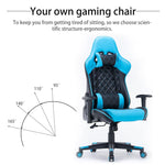 Gaming Chair Ergonomic Racing chair 165&deg; Reclining Gaming Seat 3D Armrest Footrest Purple Black V255-GCHAIRPURPLE-32