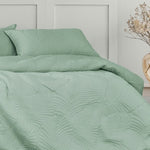 Ardor Molly Palm Green Quilted Quilt Cover Set King V442-INT-QUILTCS-MOLLYPALM-GREEN-KI