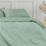 Ardor Molly Palm Green Quilted Quilt Cover Set Queen V442-INT-QUILTCS-MOLLYPALM-GREEN-QS