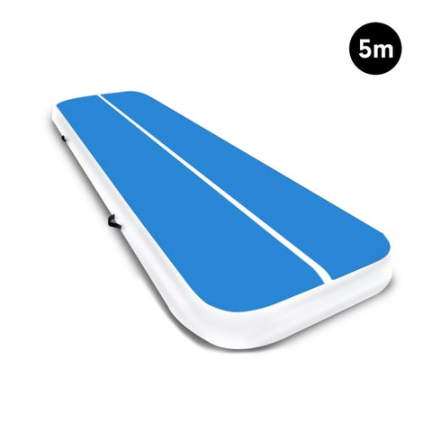 5m x 1m Air Track Inflatable Tumbling Gymnastics Mat - Blue White IFM-0501-BUWH