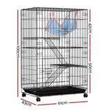 i.Pet Rabbit Cage 100cm Hutch 3 Level Indoor Guinea Pig Ferret PET-RAB-CAGE-GV1907