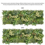 YES4HOMES 3 Artificial Plant Wall Grass Panels Vertical Garden Foliage Tile Fence 50X50 CM V278-CCGK004-ABC-RHEA