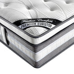 Mattress Euro Top Queen Size Pocket Spring Coil with Knitted Fabric Medium Firm 34cm Thick V43-MAT-PET-Q