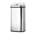 Devanti 50L Motion Sensor Bin Rubbish Automatic Silver SB-50L-S02-A