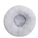 Pet Dog Bed Bedding Warm Plush Round Comfort Dog Nest Light Grey kennel XL 100cm V360-PTDB0000-LG-XL