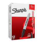 SHARPIE Super Fine Point Permanent Marker Black Box of 12 V177-D-SH33001