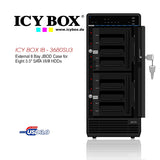 ICY BOX External 8 Bay JBOD Case for 8 x 3.5 Inch SATA l/ll/lll HDDs V28-HDDICY3680SU3