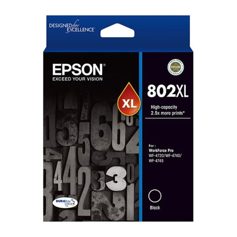 EPSON 802XL Black Ink Cartridge V177-D-E802BXL