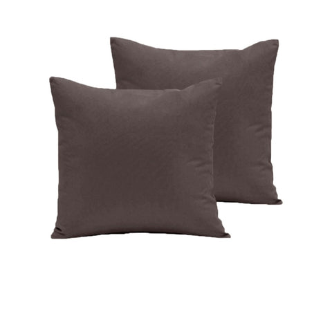 Pair of 280TC Polyester Cotton European Pillowcases Mocha V442-ABR-PILLOWC-280TCPAIR-MOCHA-EU