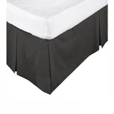 KINGDOM Box Pleated Valance Black - DOUBLE V442-KIT-VALANCE-225TC-BLACK-DS