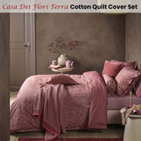 PIP Studio Casa Dei Fiori Terra Cotton Quilt Cover Set Queen V442-HIN-QUILTCS-CASADEIFIORI-TERRA-QS