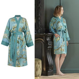 Bedding House Van Gogh Almond Blossom Blue Kimono Bath Robe Large/Extra Large V442-HIN-BATHROBE-ALMONDBLOSSOM-BLUE-L