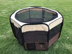 YES4PETS Small Brown Dog Cat Puppy Rabbit Guinea Pig Cat Soft Playpen V278-SP3545_BROWN