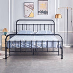 Metallica Queen Bed Size Metal Frame Platform Mattress Base - Black V315-VOB-AKIR-01