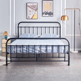 Metallica Queen Bed Size Metal Frame Platform Mattress Base - Black V315-VOB-AKIR-01