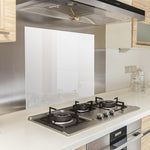 Toughened 60cm x 75cm White Glass Kitchen Splashback V63-828831