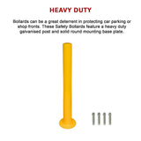 Yellow Heavy Duty Steel Bollard Post V63-817943