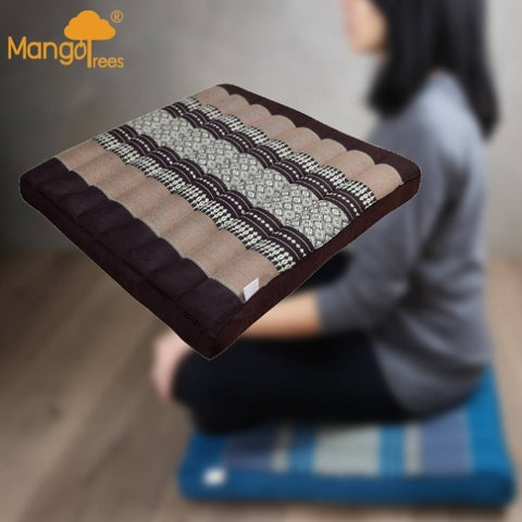 Thai Kapok Meditation Cushion Yoga Seat Brown V574-TTPSEATBROWN