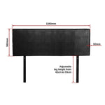 PU Leather Queen Bed Headboard Bedhead - Black V63-768125