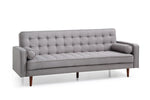 Sofa Bed 3 Seater Button Tufted Lounge Set for Living Room Couch in Fabric Grey Colour V43-SOF-MARC-GR