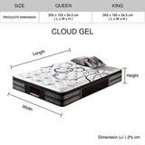Queen Mattress in Gel Memory Foam Pocket Coil Medium Firm Bed 34cm Thick V43-MAT-GEL-Q